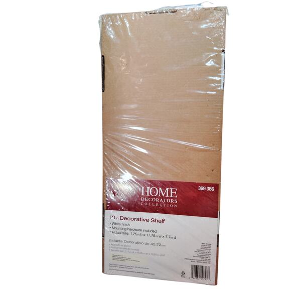 Slim Line Floating Shelf – 8" D x 18" L x 1¼" H, White MDF, Wall-Mount - Picture 5 of 6